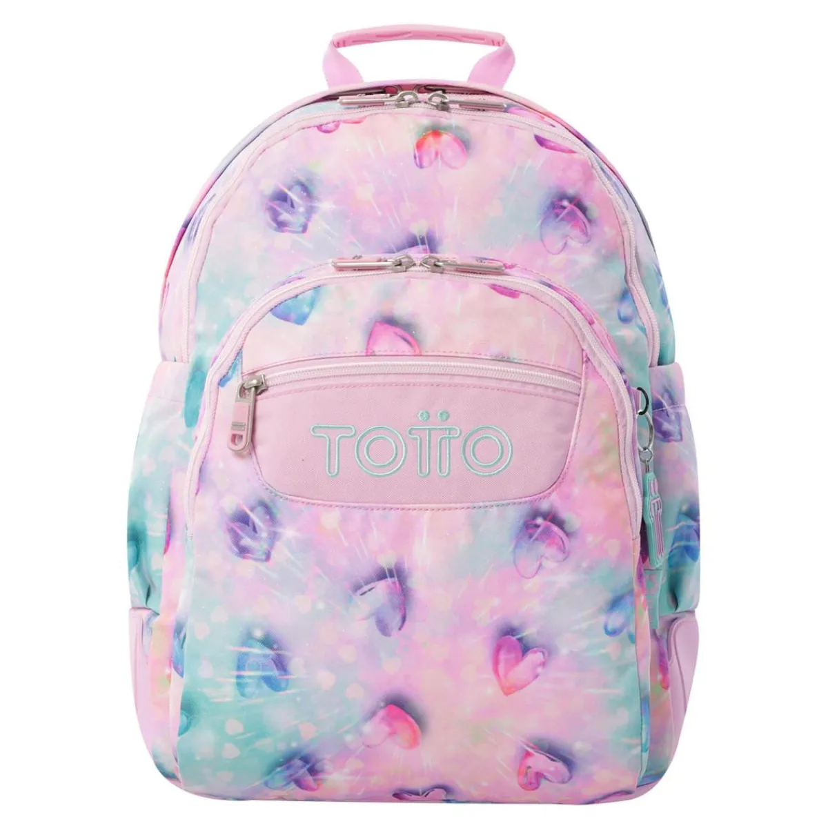 TOTTO Material Escolar*- Mochila Rayol Glitter Shiny Heart