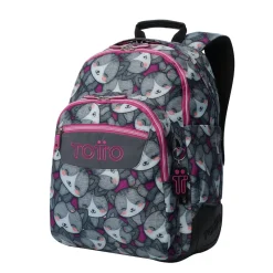 TOTTO Material Escolar*- Mochila Rayol Kitten Rose