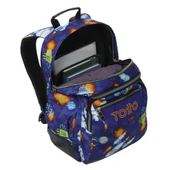 TOTTO Material Escolar*- Mochila Rayol Space Blue