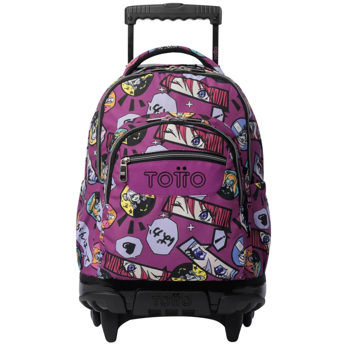 TOTTO Material Escolar*- Mochila Renglones con ruedas Kitsune