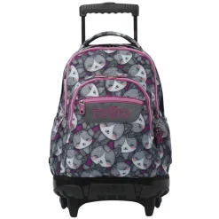TOTTO Material Escolar*- Mochila Renglones con ruedas Kitten Rose