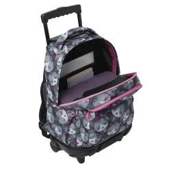 TOTTO Material Escolar*- Mochila Renglones con ruedas Kitten Rose