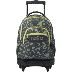TOTTO Material Escolar*- Mochila Renglones con ruedas Texgrunge