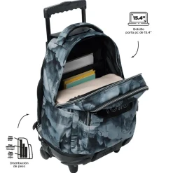 TOTTO Material Escolar*- Mochila Renglones con ruedas - Digital Hill