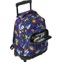 TOTTO Material Escolar*- Mochila Renglones con ruedas Space Blue