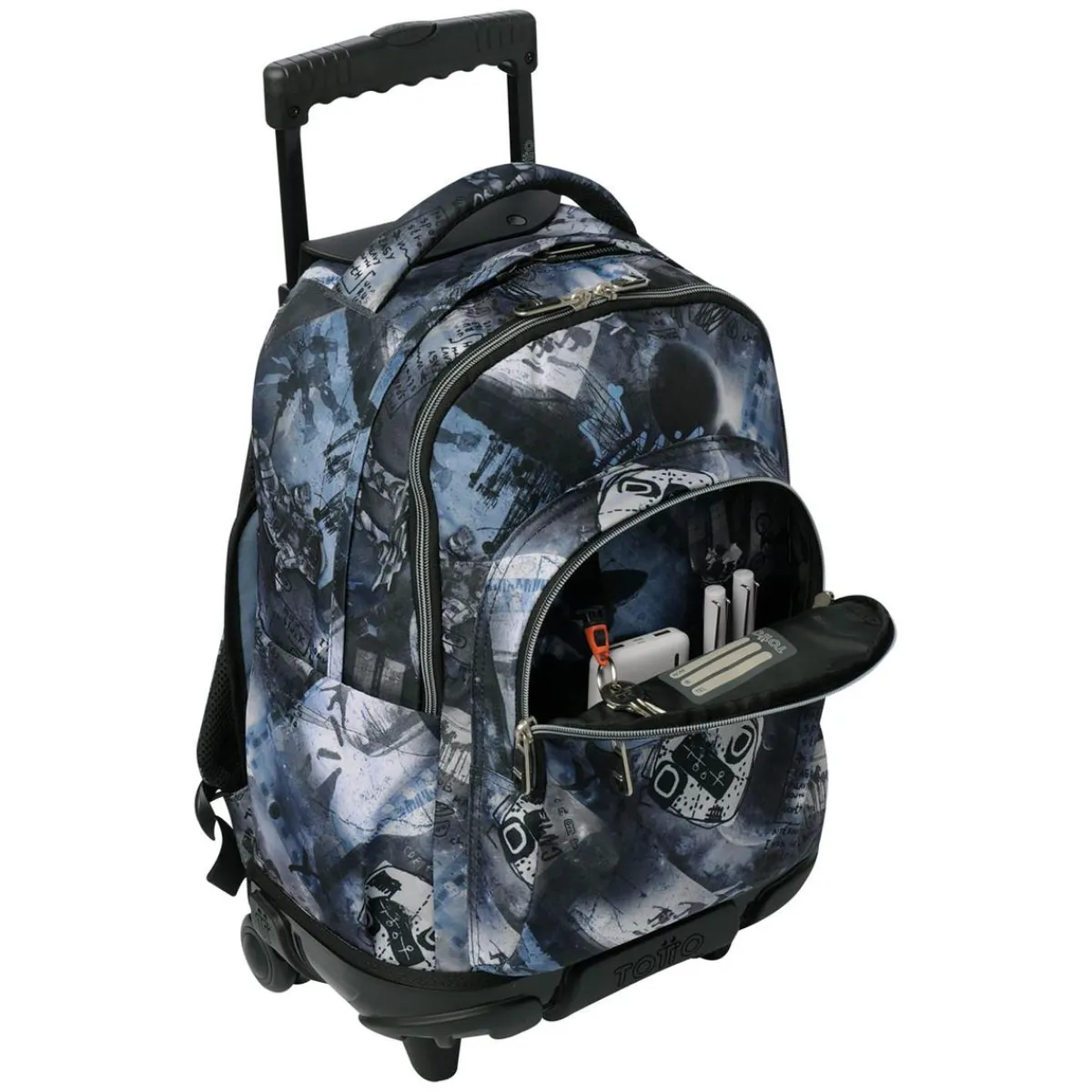 TOTTO Material Escolar*- Mochila Renglones con ruedas Film