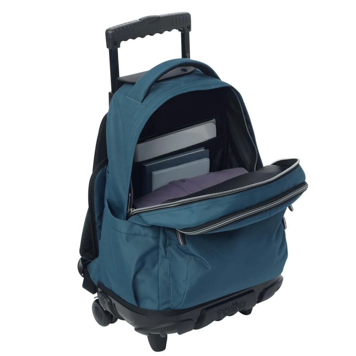 TOTTO Material Escolar*- Mochila Renglones con ruedas Moroccan Blue