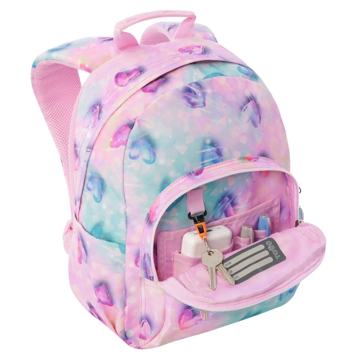 TOTTO Material Escolar*- Mochila Tempera Glitter Shiny Heart