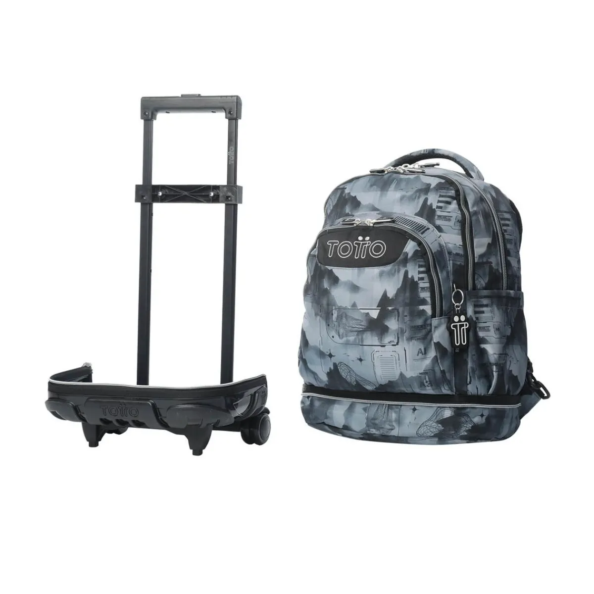TOTTO Material Escolar*- Mochila Tiza con ruedas Digital Hill