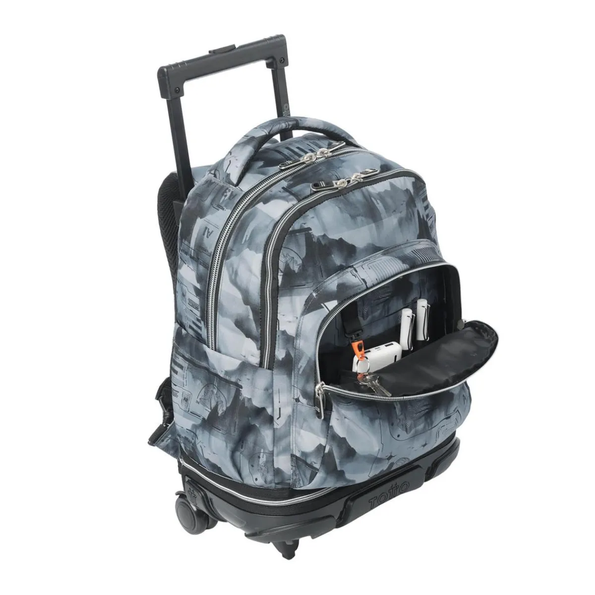 TOTTO Material Escolar*- Mochila Tiza con ruedas Digital Hill