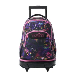 TOTTO Material Escolar*- Mochila Tiza con ruedas Flower Galaxy