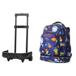 TOTTO Material Escolar*- Mochila Tiza con ruedas Space Blue
