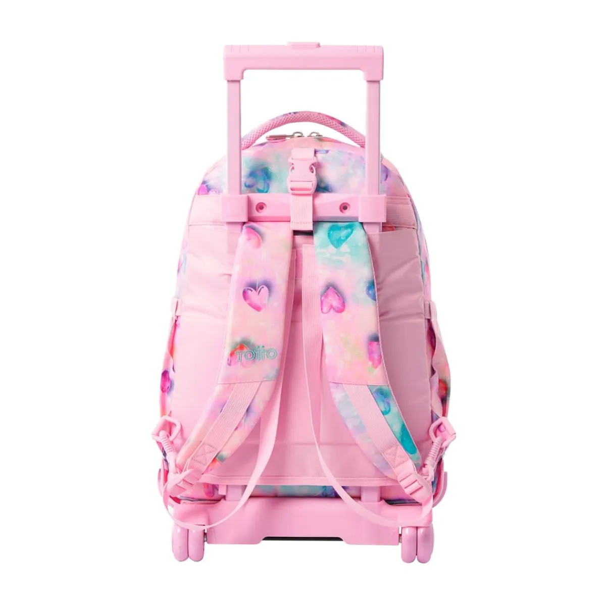 TOTTO Material Escolar*- Mochila Tiza con ruedas Glitter Shiny Heart