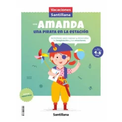 SUN CITY Juguetes Educativos Y Libros*Vacaciones Santillana - Vacaciones con Amanda una pirata en la estación 4-5 años