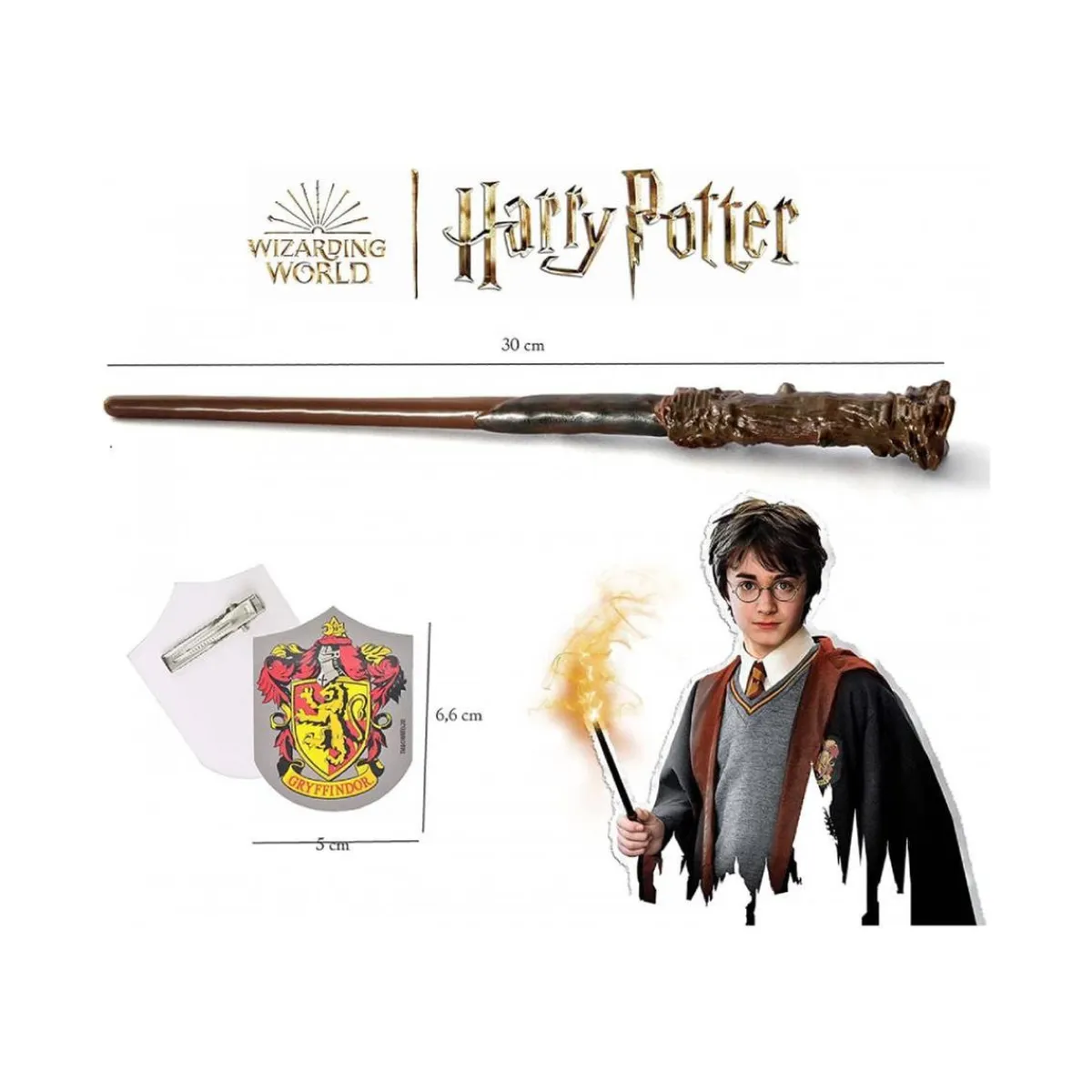 HARRY POTTER Disfraces|Halloween*Varita de con escudo de Gryffindor