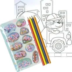 TODO LIBRO Juguetes Educativos Y Libros*Vehículos - 10 Pegatinas de gel + 4 colores