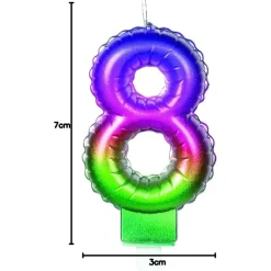 TOYS "R" US Artículos De Fiesta Y Regalos*Vela multicolor número 8