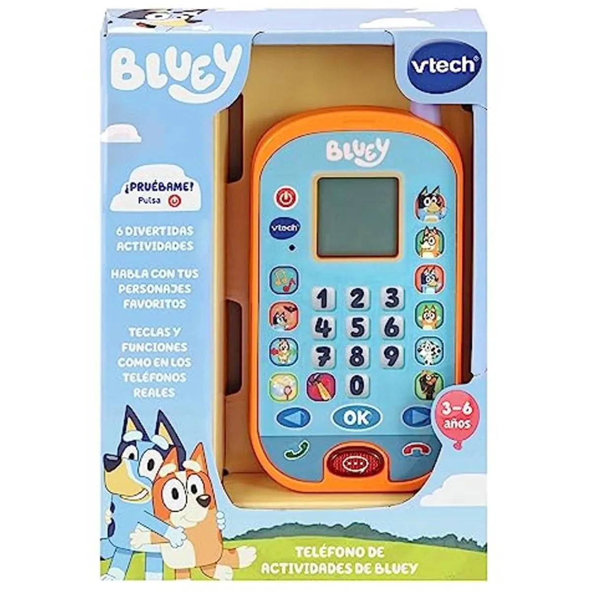 VTECH Coleccionables Y Mini Mundos*- Bluey - Teléfono de actividades educativo con aprendizaje de números, cálculo y lógica ㅤ