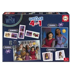 EDUCA BORRAS Friki Zone|Juegos Y Puzzles*Wish - Super Pack 4 en 1